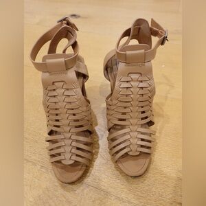 Steve Madden Tan Leather Strappy Heels – Size 8.5